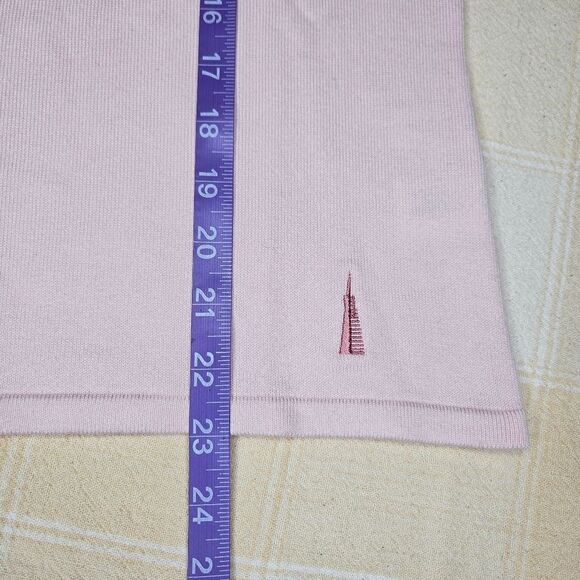 Cutter & Buck Golf Light Pink Cotton Blend V-Neck Pullover Long Sleeve Sweater - Picture 11 of 13